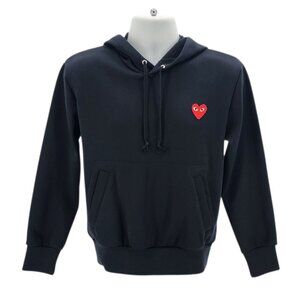 PLAY Comme Des Garcons Mens Small Sweatshirt Play Pullover Hooded Heart Hoodie